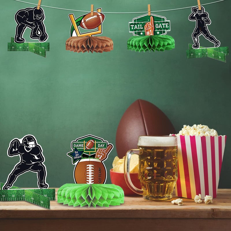MZ.ogm Football Centerpieces for Table, Super Bowl Table Decorations, Party Birthday Decorations ,Football Theme/Superbowl 2022 Table,Super Supplies - Image 2